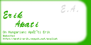 erik apati business card